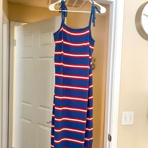 Marine Layer Striped Maxi Dress - L